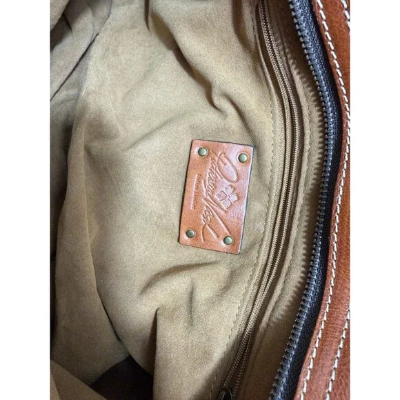 PATRICIA NASH LRG SATCHEL SHOULDER HANDBAG FLORAL PRINT ITALIAN LEATHER DUST BAG - Picture 15 of 15